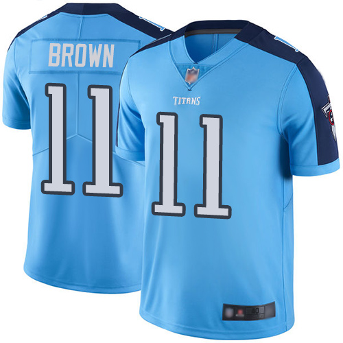 Tennessee Titans Limited Light Blue Men A.J. Brown Jersey NFL Football #11 Rush Vapor Untouchable